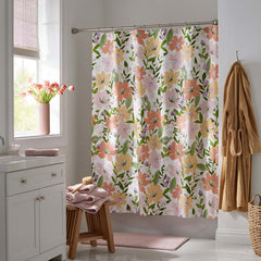 Whimsy Garden Classic Cool Cotton Percale Shower Curtain - Multi