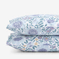 Tira Floral Classic Cool Cotton Percale Pillowcase Set - Floral Blue, Standard