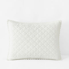 Vintage Eyelet Quilted Sham - White, Standard