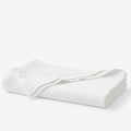 Garter Stitch Blanket - White, King/Cal. King