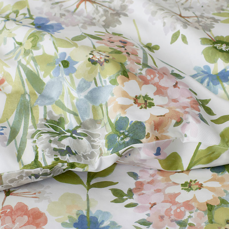Tania Floral Premium Smooth Wrinkle-Free Sateen Sham - Ivory Multi, Standard