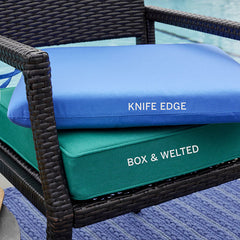 Replacement Knife Edge Chair Cushion - White, 20 in. x 20 in.