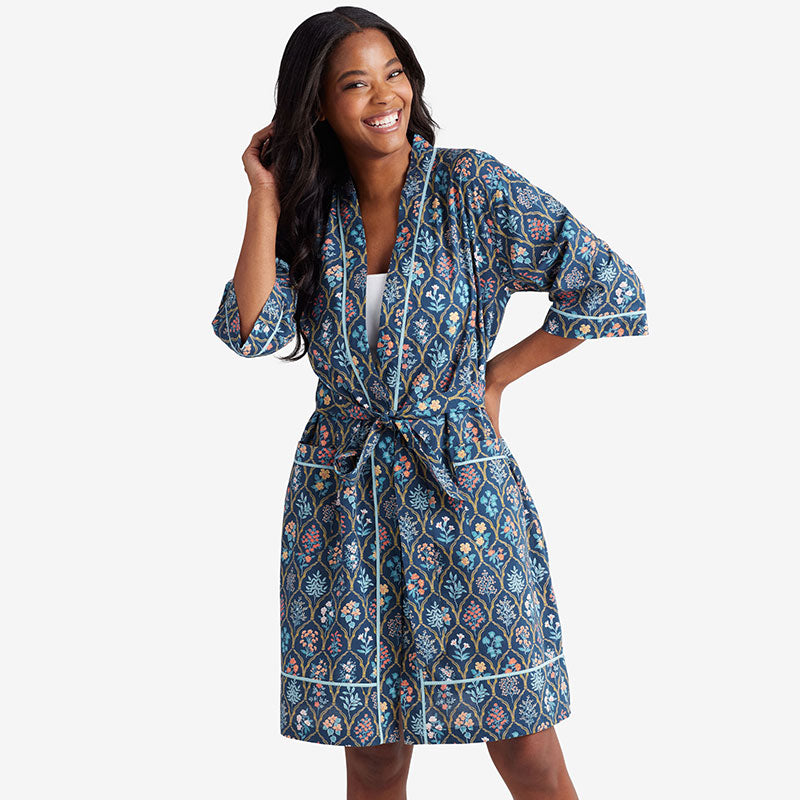 Printed Voile Women's Kimono Robe - Hawthorne, M/L