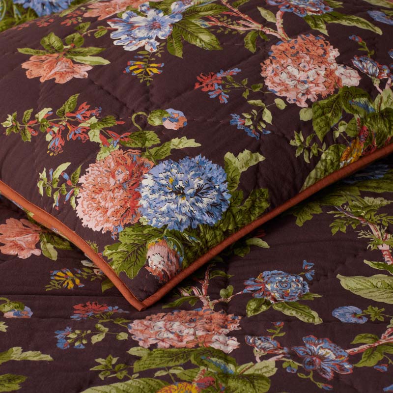 Veena Reversible Quilted Sham - Brown, King