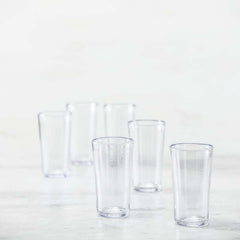 Veranda Outdoor Drinkware, Set of 6 - Clear, Highball