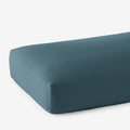 Premium Smooth Supima® Cotton Wrinkle-Free Sateen Fitted Bed Sheet - Ocean Blue, Deep Pocket Queen