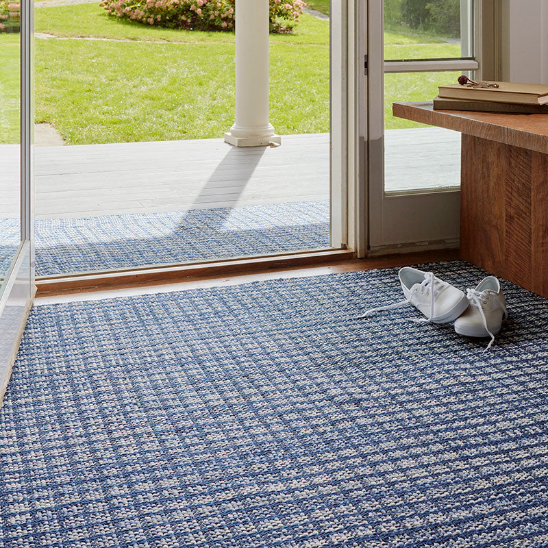 Coco Blue Handwoven Indoor/Outdoor Rug - Blue, 4' x 6'