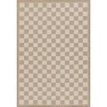 Checkered Outdoor Rug -  Gray, 8' x 10'