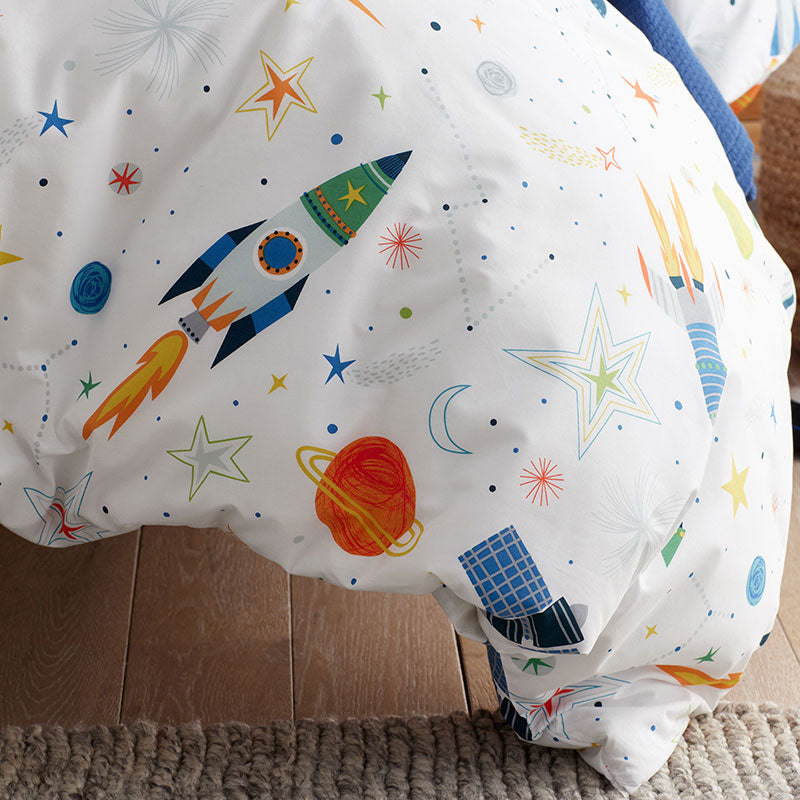 Outerspace Classic Cool Organic Cotton Percale Sham - White Multi, Standard