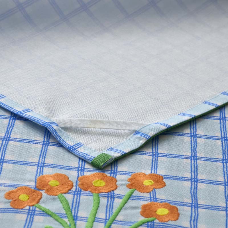 Floral Plaid Kitchen Towel Sets - Multi, Set of 4