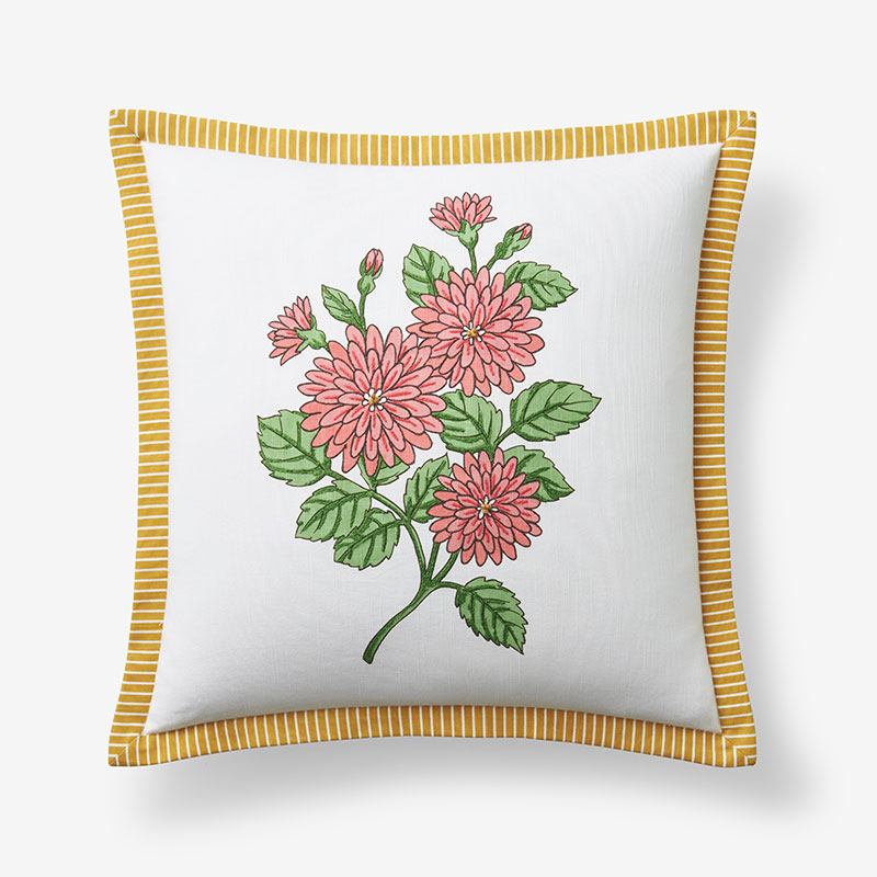 Lily Garden Decorative Square Pillow Cover - White Multi