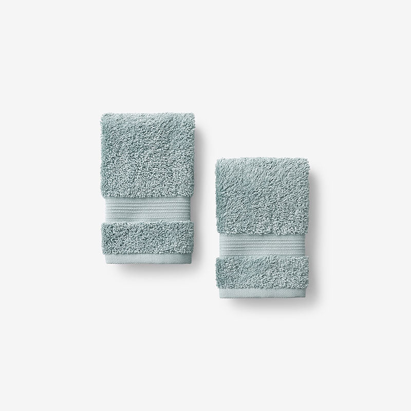 Regal Egyptian Cotton Washcloths, Set of 2 - Spa Green