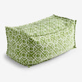 Indoor/Outdoor Pouf - Textured Fretwork Leaf Green, Large