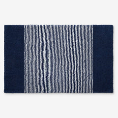 Striped Bath Rug - Navy, 21 in. x 34 in.