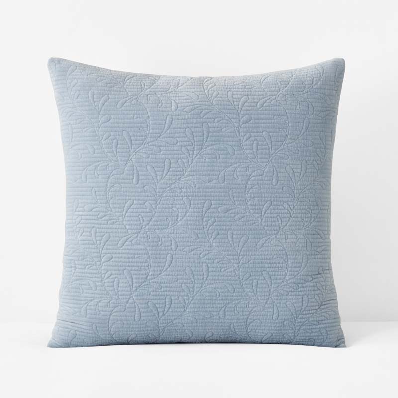 Tinsley Leaf Quilted Sham - Blue, Euro