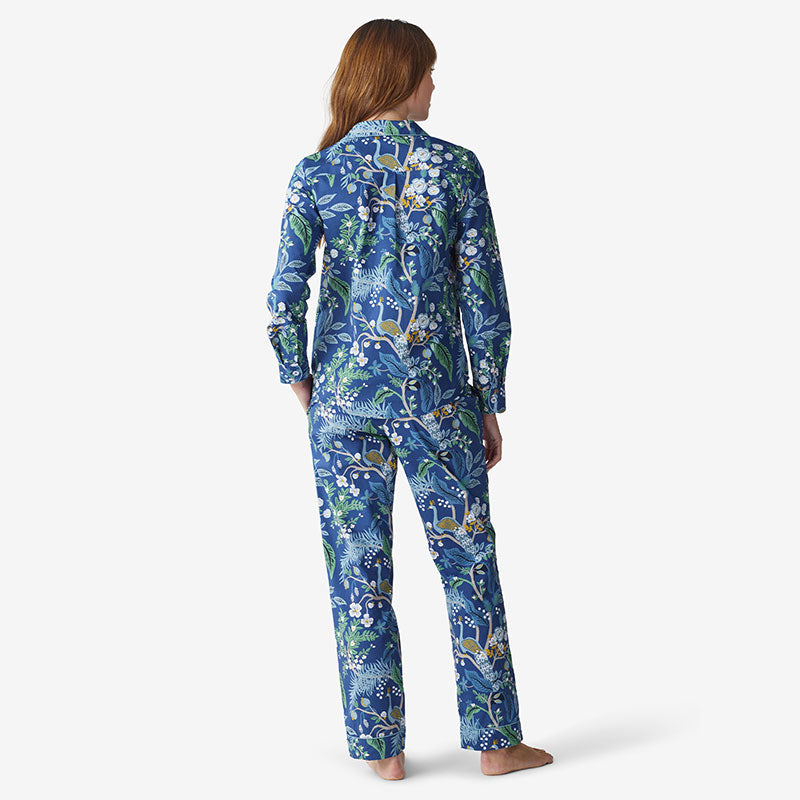 Poplin Women's Pajama Set - Peacock, XL
