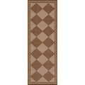 Diamond Checkered Outdoor Rug - Natural, 2' 7" x 7' 6" Runner