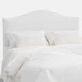 Saddle Velvet Headboard - White, King