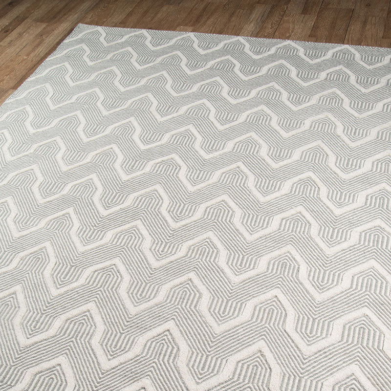 Arrow Stripe Handwoven Wool Rug - Gray, 8' x 10'