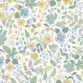 Strawberry Fields Traditional Wallpaper - Green, Roll