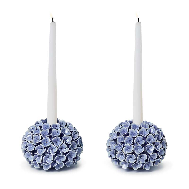 Hydrangea Bud Vases, Set of 2 - Blue