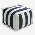 Indoor/Outdoor Pouf - Cabana Midnight, Medium