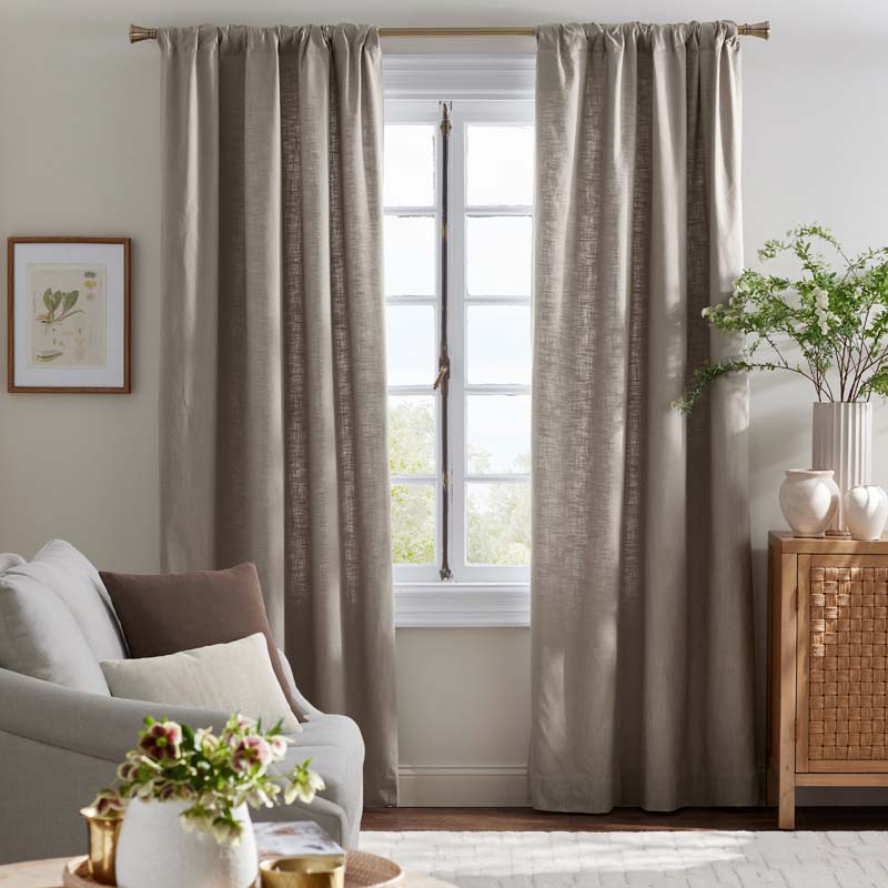 Texture Window Curtain - Fog, 63 in.