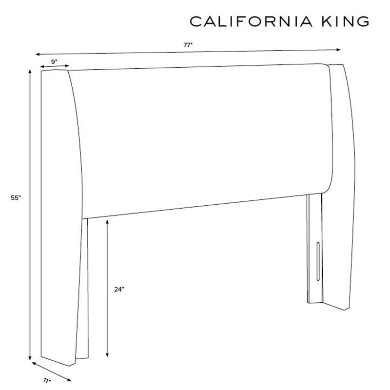 Gramercy Textured Linen Headboard - Navy, Cal King