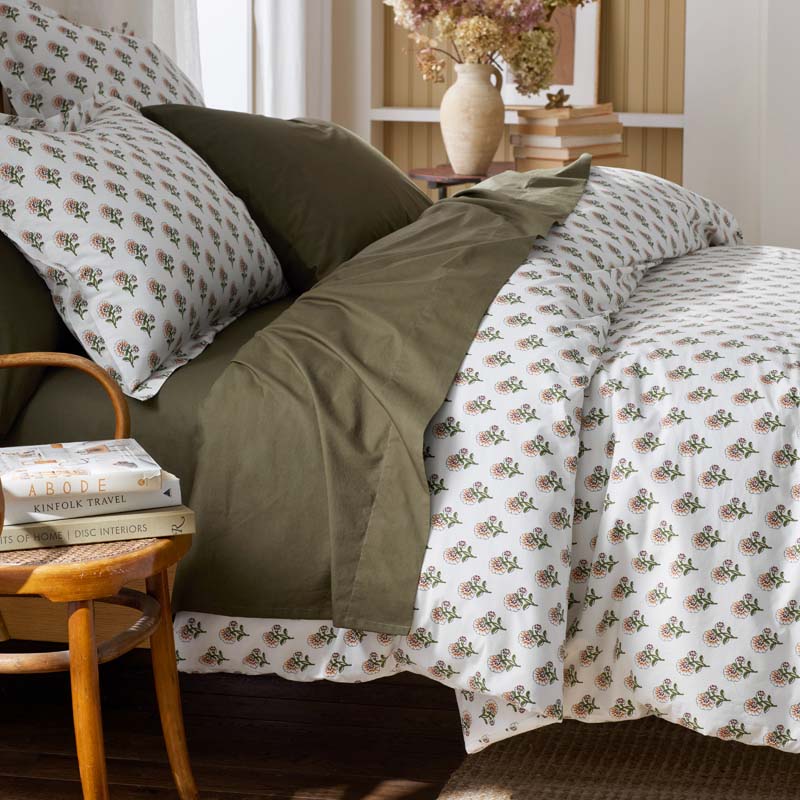 Suhana  Garment Washed Cotton Percale Bed Sheet Set - Caramel, Full