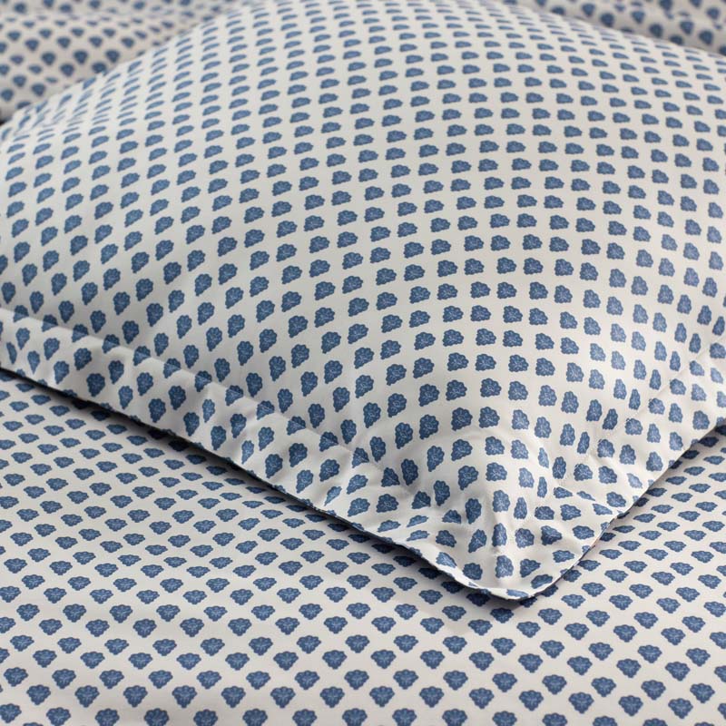 Antara Reversible Premium Smooth Sateen Duvet Cover - Navy, Full/Queen