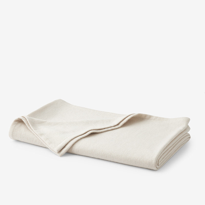 Luxe Lambswool Blanket - Ivory, King/Cal. King
