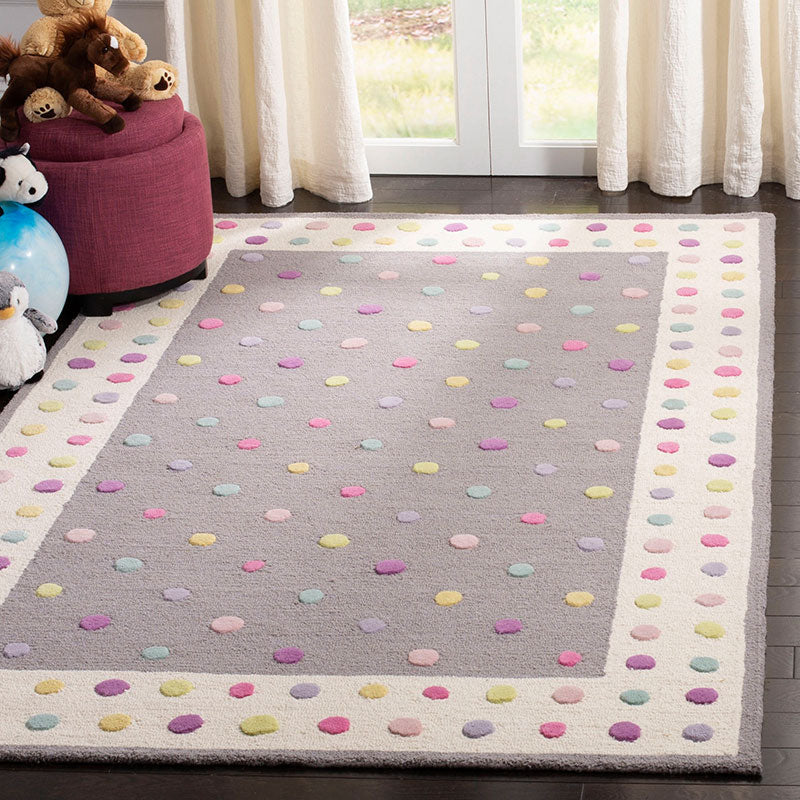 Dotted Stripe Hand Tufted Wool Rug - Gray Multi, 3' x 5'