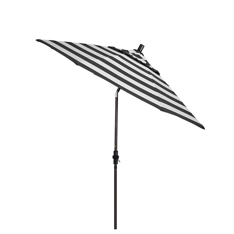 Round Outdoor Patio Umbrella, Fiberglass with Twist Tilt - Bronze Finish, Cabana Classic, 9'