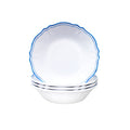 Maison Melamine Cereal Bowls, Set of 4 - White/Blue