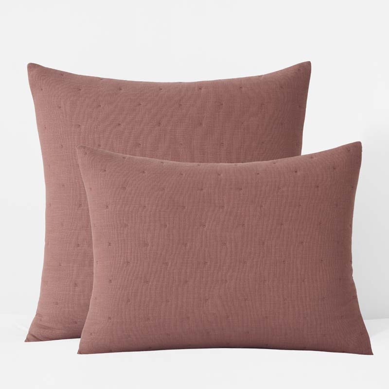 Petite Tufted Quilted Sham - Brick, Euro
