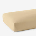 Premium Smooth Supima® Cotton Wrinkle-Free Sateen Fitted Bed Sheet - Yellow, Full
