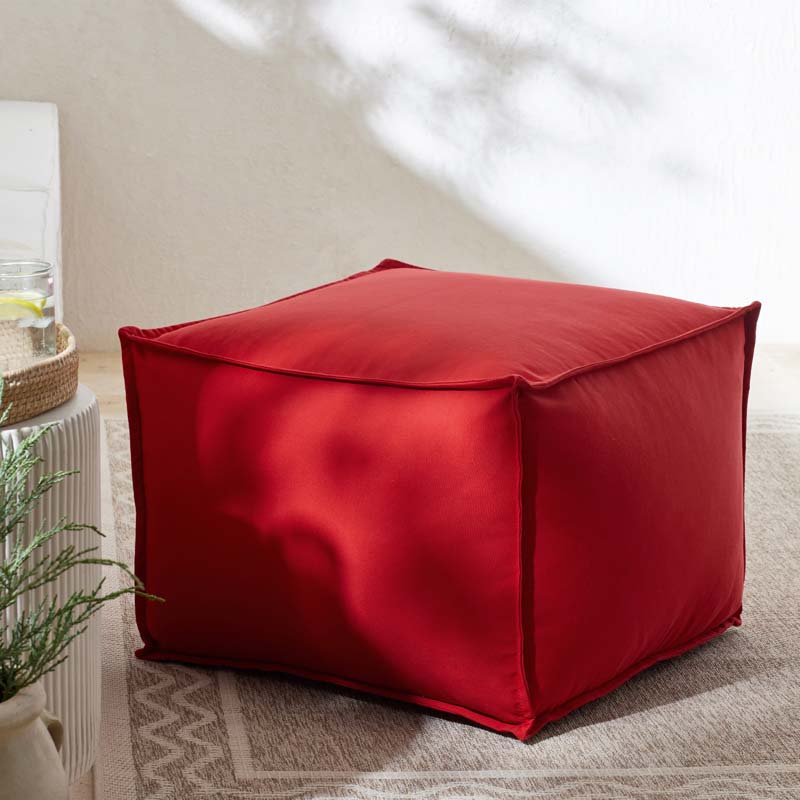 Indoor/Outdoor Pouf - Jockey Red, Small