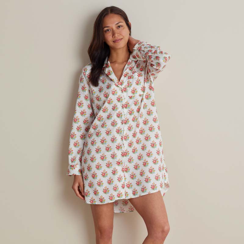 Printed Women's Nightshirt - Petite Floral, S