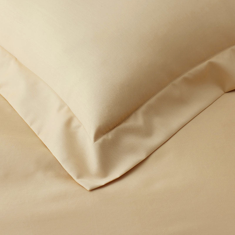 Premium Smooth Supima® Cotton Wrinkle-Free Sateen Duvet Cover - Yellow, Full/Queen