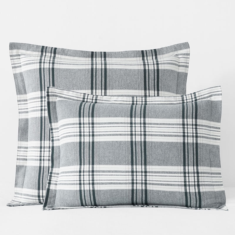 Classic Plaid Ultra-Cozy Cotton Velvet Flannel Sham - Walter, King
