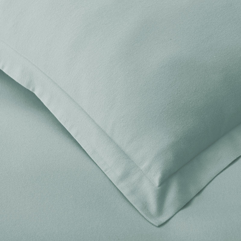 Classic Ultra-Cozy Cotton Velvet Flannel Solid Duvet Cover - Seafoam, Full/Queen