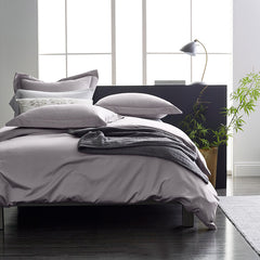 Premium Smooth Supima® Cotton Wrinkle-Free Sateen Flat Bed Sheet - Silver, Deep Pocket Cal. King