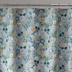 Strawberry Fields Classic Cool Cotton Percale Shower Curtain - Slate