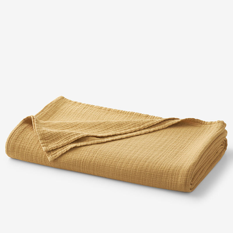 Gossamer Cotton Blanket - Gold, Full/Queen