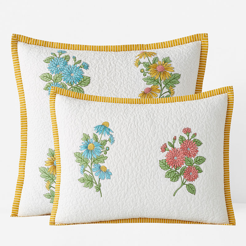 Lily Garden Quilted Sham - White Multi, King