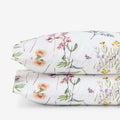 Blooming Garden Classic Smooth Sateen Pillowcase Set - White Multi, King