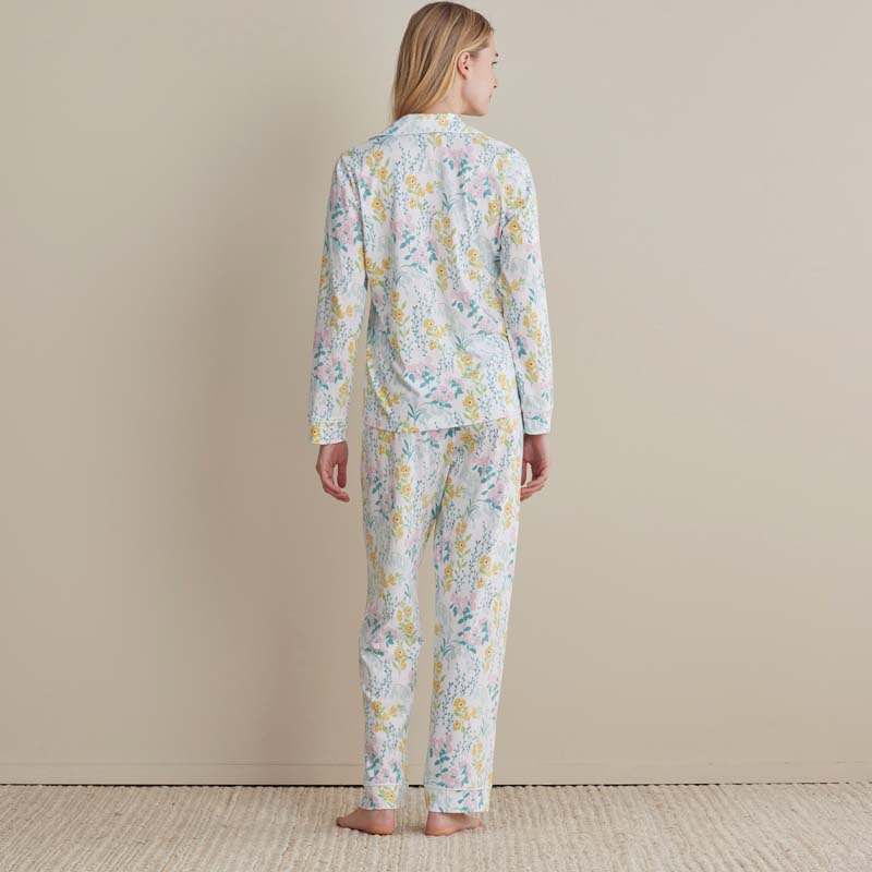 Cotton Modal Women's Button-Down Pajama Set - Spring Garden, XL