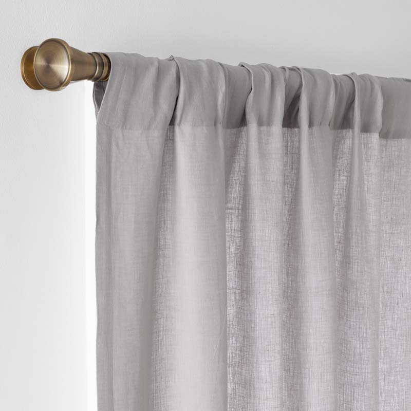 Linen Window Curtain - Gray, 108 in.