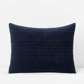Line Stitch Velvet Quilted Sham - Navy, Standard