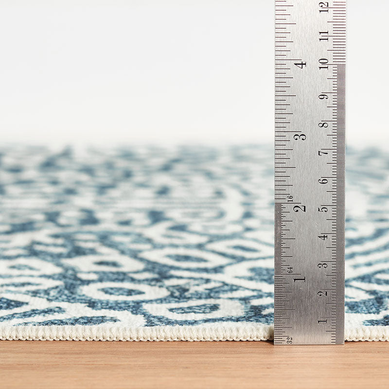 Temple Washable Rug - Blue, 5' x 8'